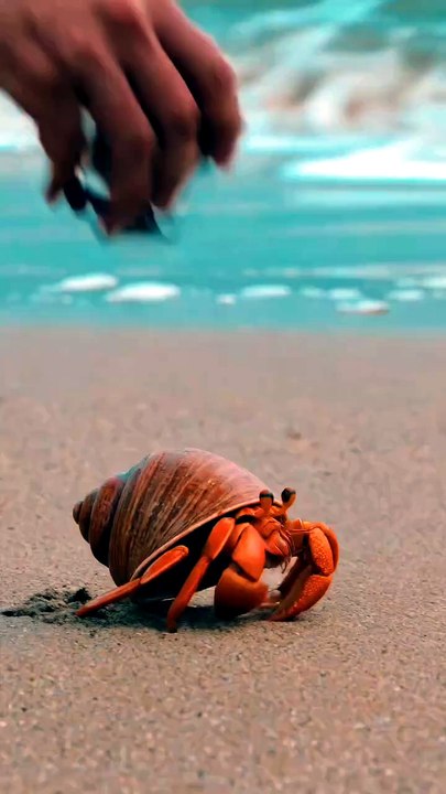 GoPro camera on a hermit crab. #hermitcrab #cra...
