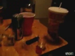 Idiot Spills Flaming Shot
