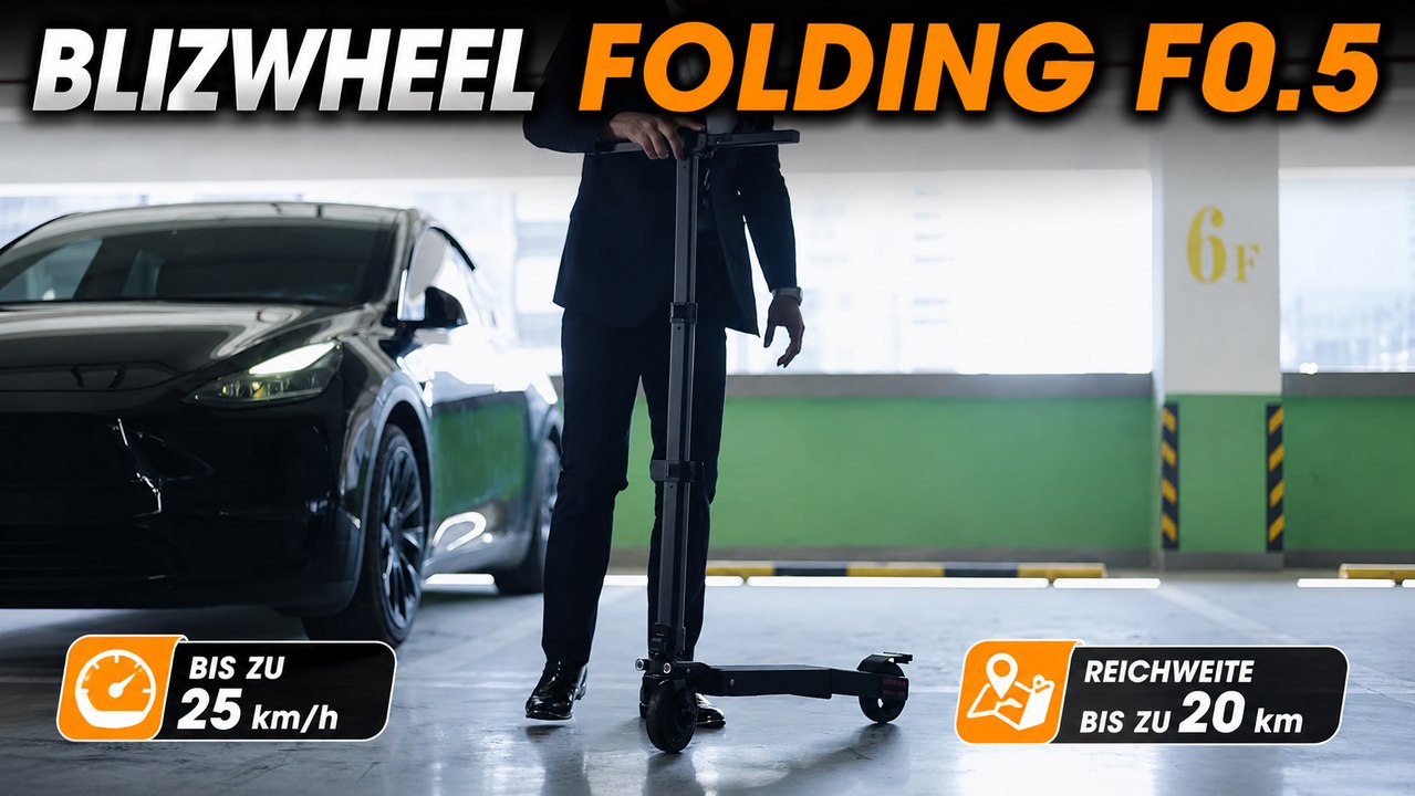 Blizwheel Folding F0.5: Nur 7,7 kg und auf 50 cm faltbar