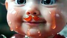 Ruby-Red Jelly Baby Eats Giant Tomato | Funniest Tomato Bite!
