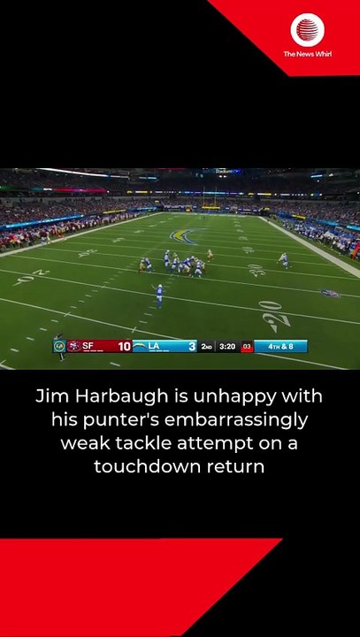 Jim Harbaugh is unhappy with his punters