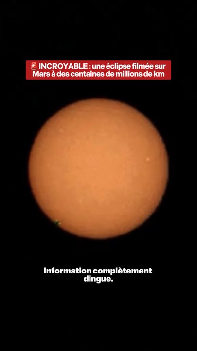 🚨 INCROYABLE : Une éclipse filmée sur Mars !