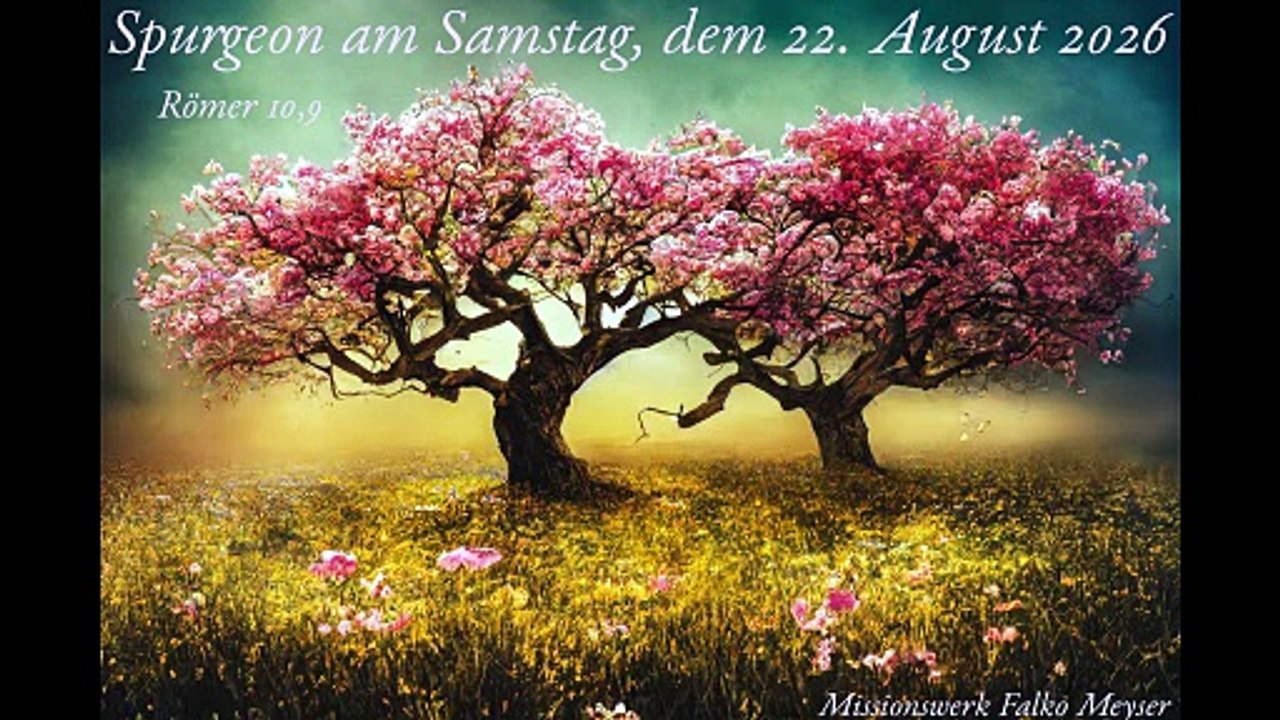 Spurgeon am Samstag, dem 22. August 2026, zu Römer 10,9
