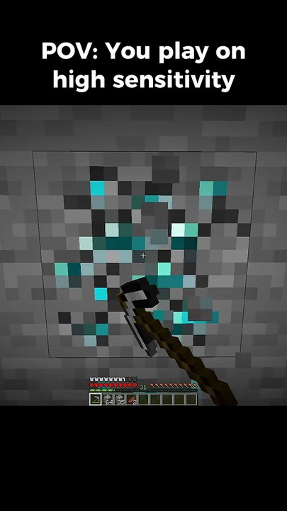 High sensitivity problem #minecraft #shorts