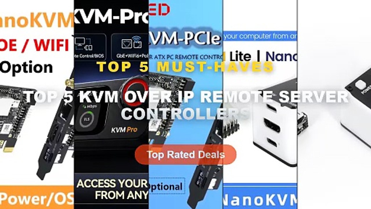 Amazing Top 5 KVM Over IP Remote Server Controllers You Need To See - Sipeed NanoKVM PiKVM Mini Remote Control Operation...