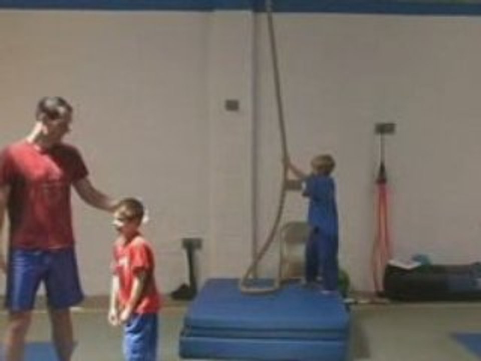 Baltimore Karate - Kids Rope-Climbing in BJJ Class