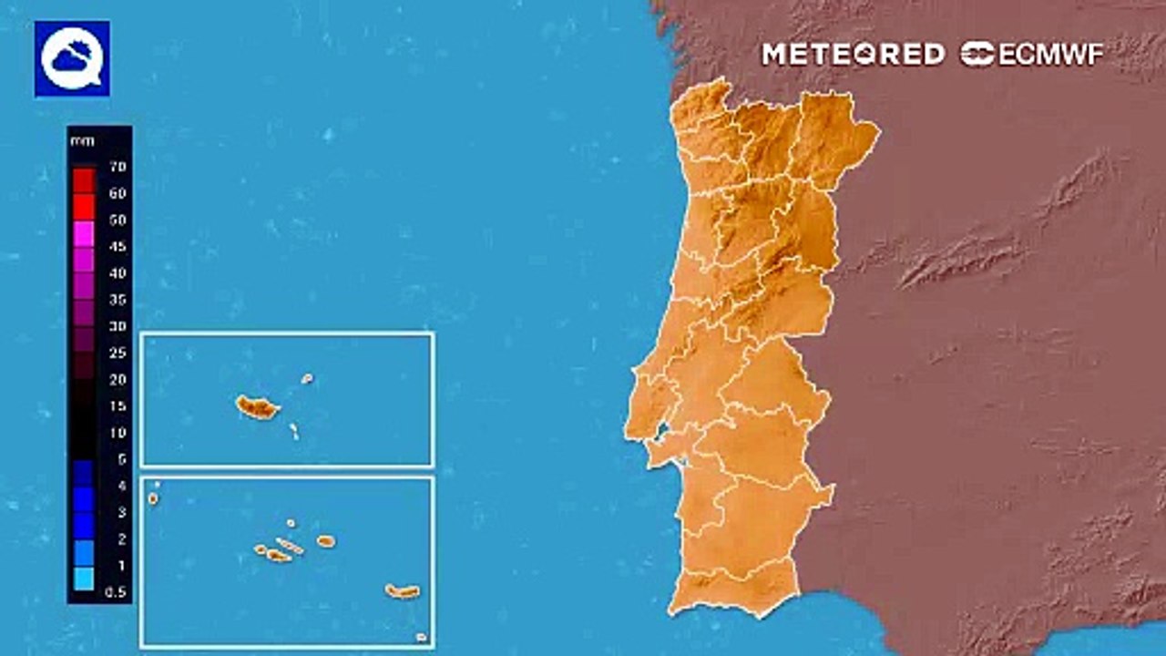 Uma depressão invulgar aproxima-se de Portugal: há regiões onde poderão cair mais de 60 mm de chuva em 48 horas
