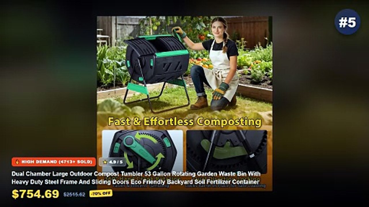 Amazing Top 5 Rotary Drum Compost Tumblers For...
