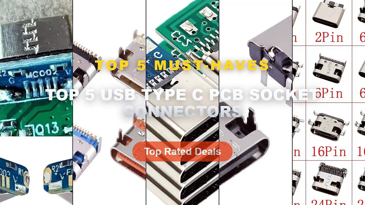 Top 5 USB Type C PCB Socket Connectors: Top 5 Best Sellers - 10Pcs USB Type C 2/6/16/24 Pin Connector Female Jack Chargi...