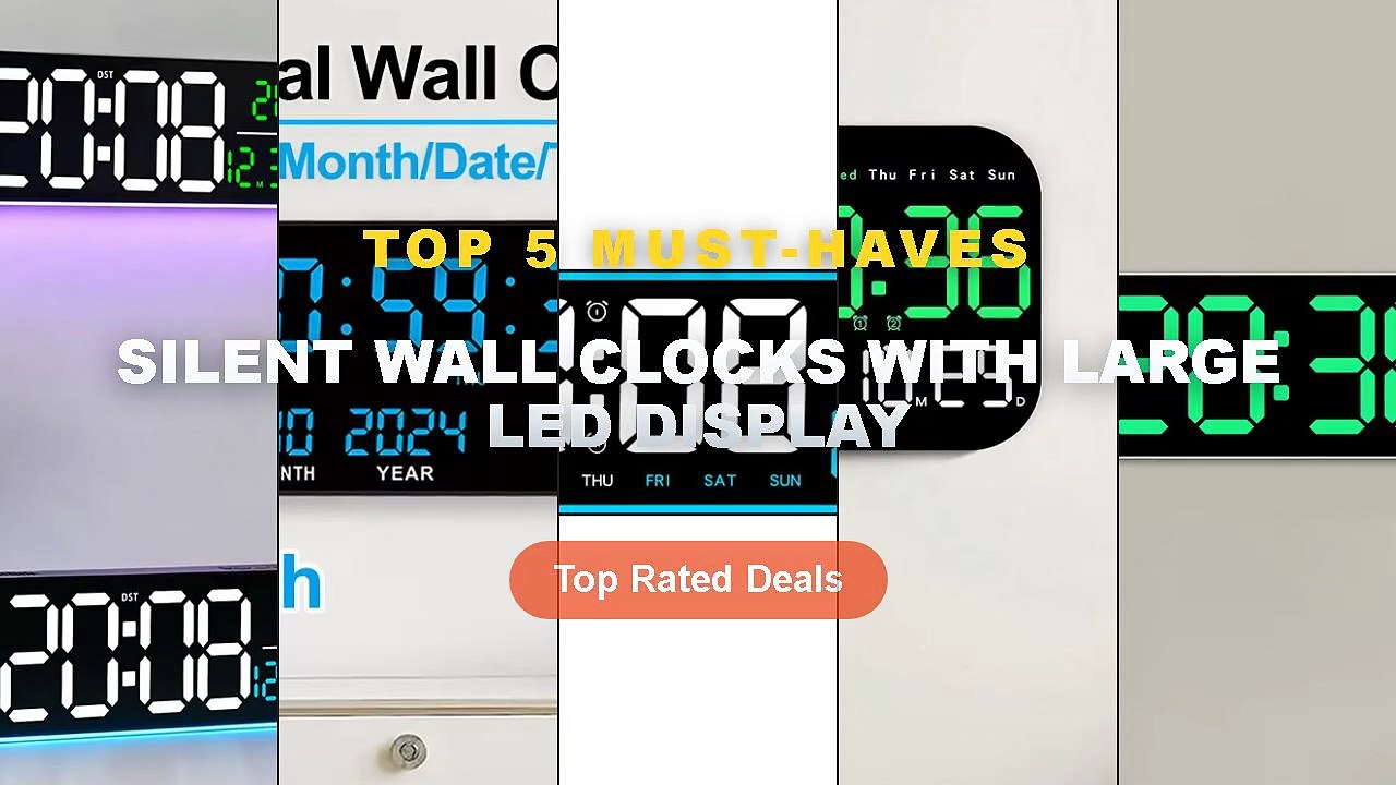Silent Wall Clocks With Large LED Display: Top...