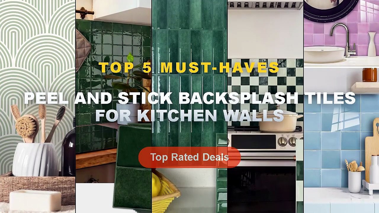Peel And Stick Backsplash Tiles For Kitchen Walls: Top 5 Best Sellers - Gradient Macaron Ins Style Peel & Stick Tiles Wa...