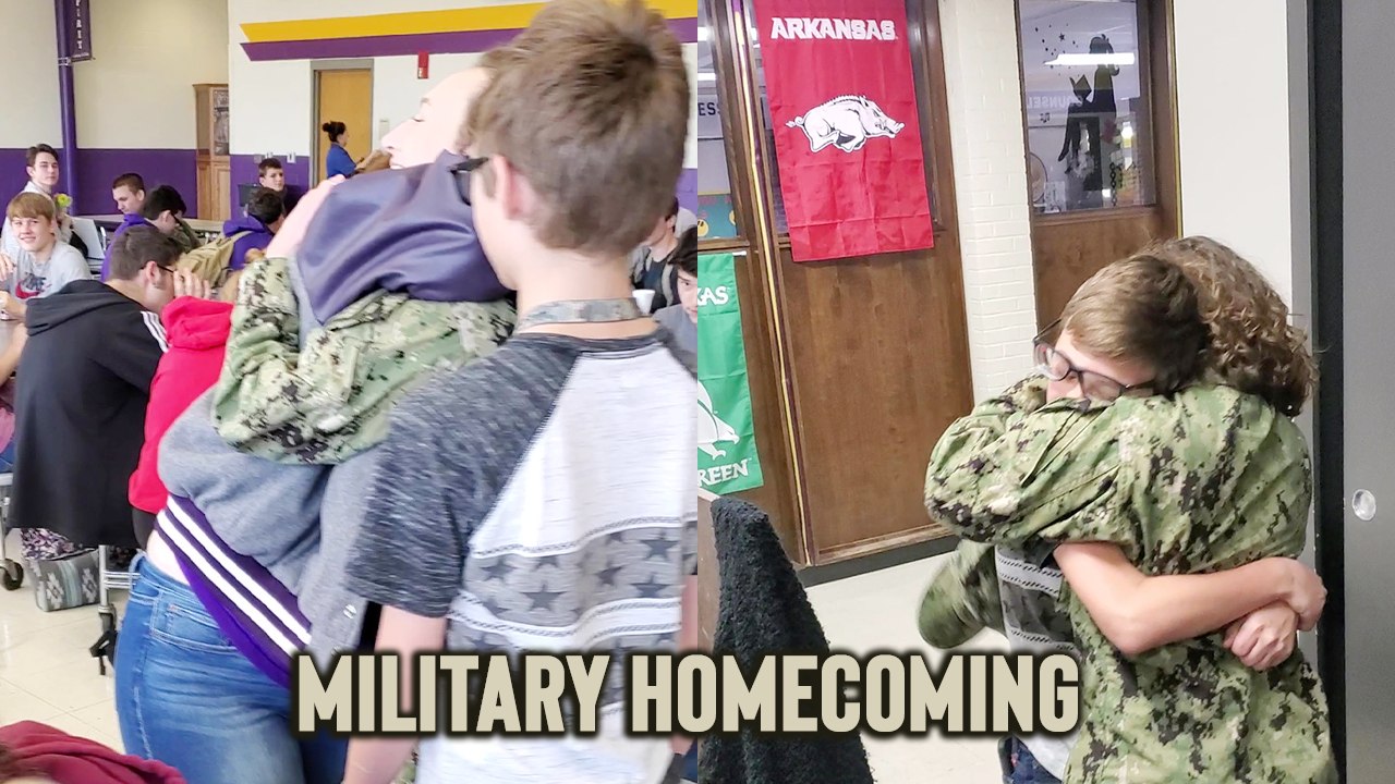 Emotional Reunion: Navy Corpsman Surprises Siblings at School