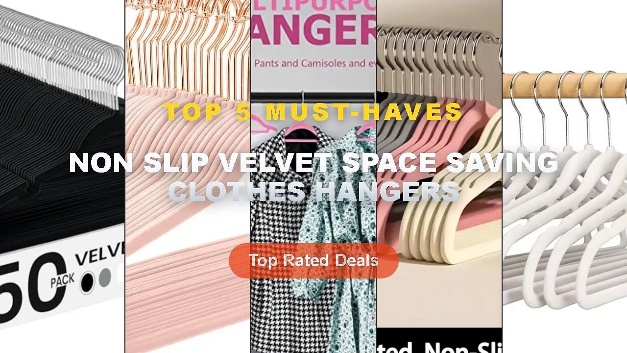 Cheap & Best Non Slip Velvet Space Saving Cloth...