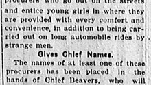 Monday, 7th July 1913 Operations of Slavers in Hotels Bared