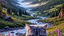 🐱🏔️💔 Lost Kitten Searches the Mountains for Mom and Dad! 🥺 | AI-Generated Video