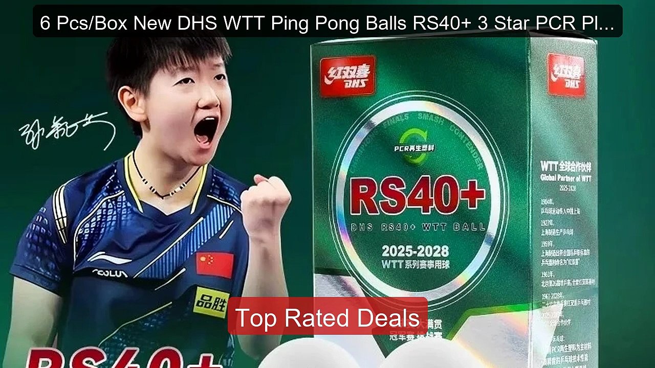 6 Pcs/Box New DHS WTT Ping Pong Balls RS40+ 3 S...