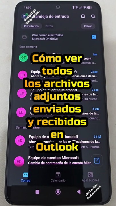 Cómo ver todos los archivos adjuntos enviados y recibidos en Outlook