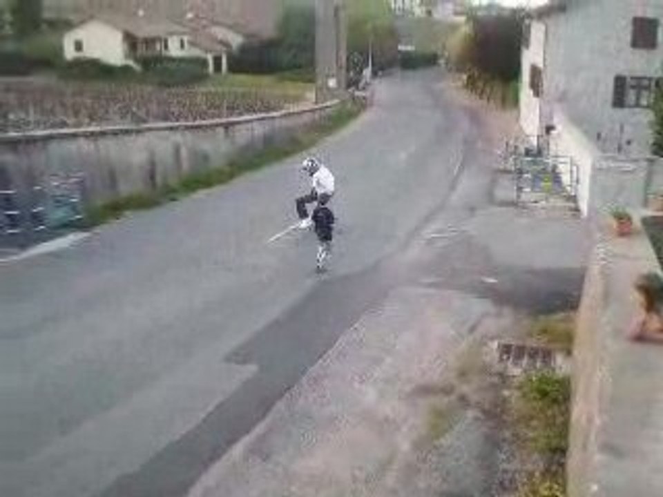 Tibo sur son chariot