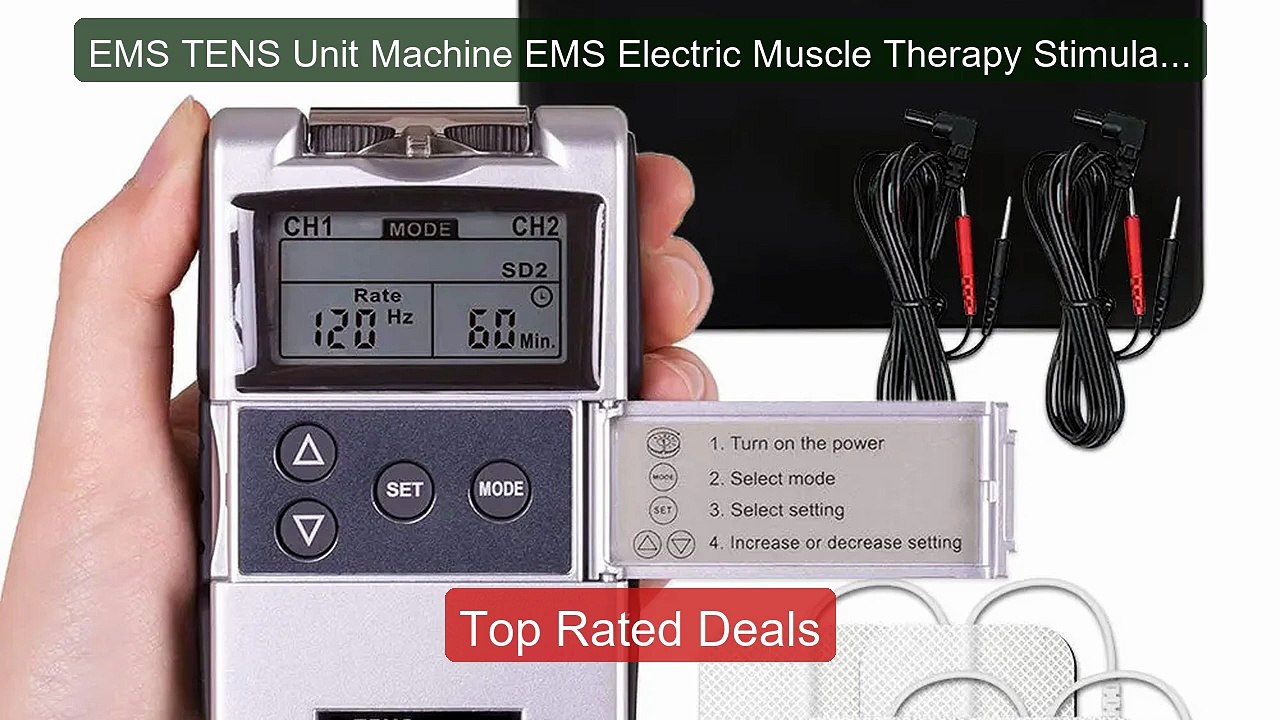 EMS TENS Unit Machine EMS Electric Muscle Thera...