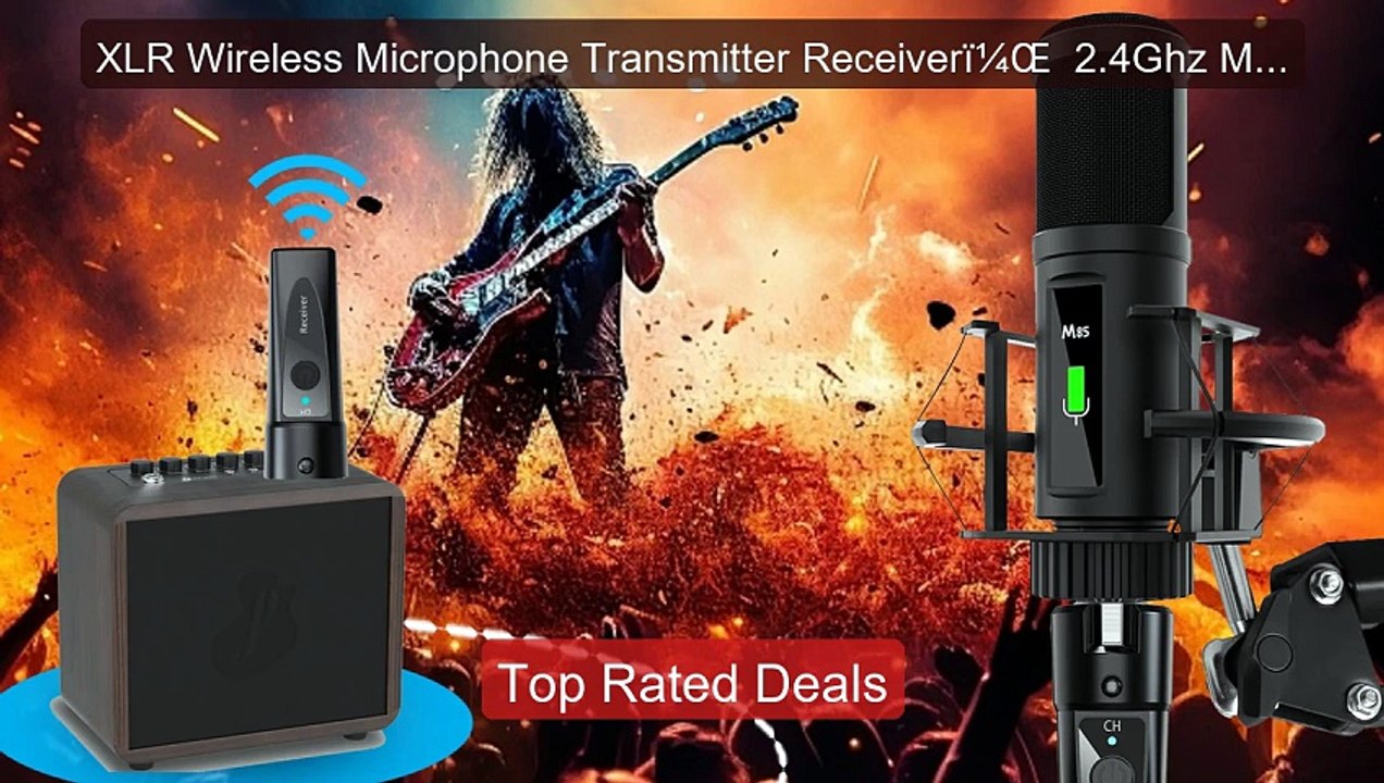 XLR Wireless Microphone Transmitter Receiverï¼Œ...