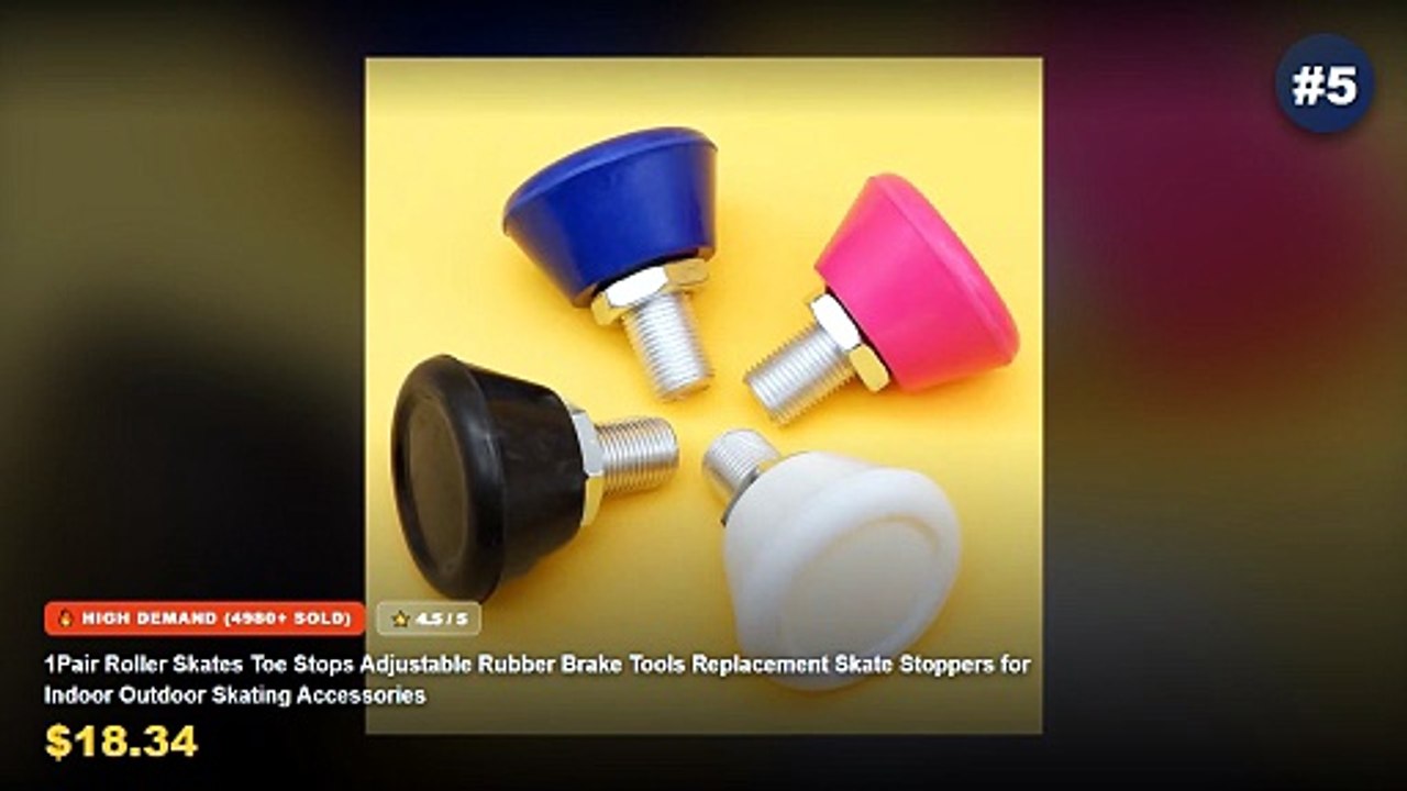 Top 5 Best Top 5 Roller Skate Brake Stoppers And Covers (Must Have!) - Inline Skates Roller Brakes Block Stopper for Adu...