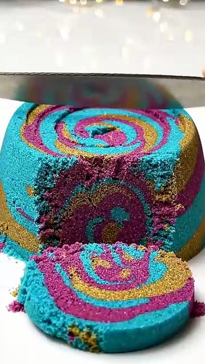 Kinetic Sand Spiral Slicing ASMR 🌀🏖️ | Satisfying Cutting Sounds