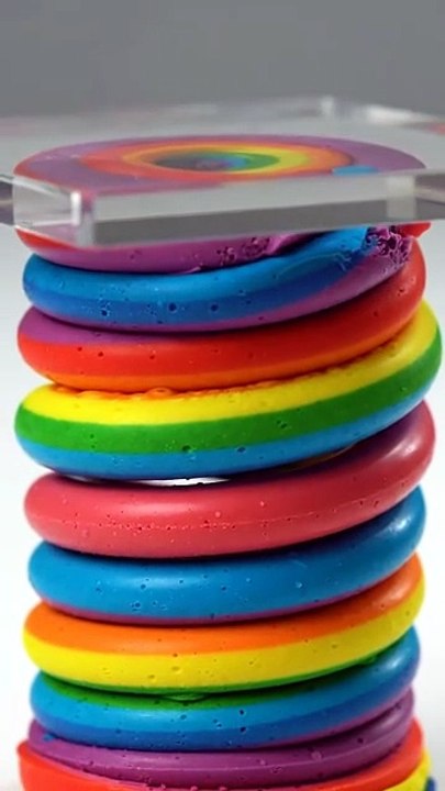 Rainbow Silicone Spring Compression ASMR 🌈🌀 |...