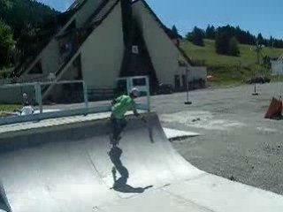 Fakie tailtall one foot nosegrab to drop out