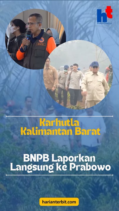 Karhutla Kalimantan BaratBNPB Laporkan Langsung ke Prabowo