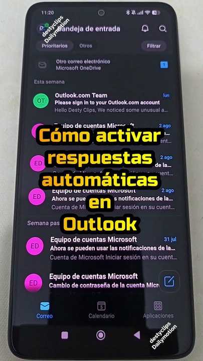 Cómo activar respuestas automáticas en Outlook