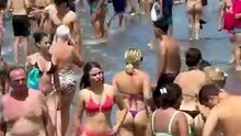 Plage de Mar Del Plata Une journée paisible