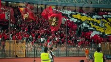 "استعد مكانك.. فهذا هو قدرك" 🦅 تيفو جماهير الأهلي باللغة الإنجليزية في أول مباراة بالدوري أمام الشرقية إنبي 🔴
