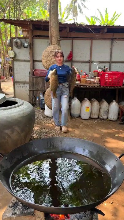 Amazing cooking deep fried fish braised recipe