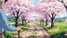Slow Life | Cherry Blossom in Korea | Cooking & Rain ASMR | Ghibli-Style Family | Relaxing Piano
