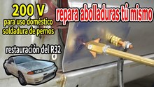 ¡Así arreglé las abolladuras de la puerta del R32 GTR con una soldadora de pernos!