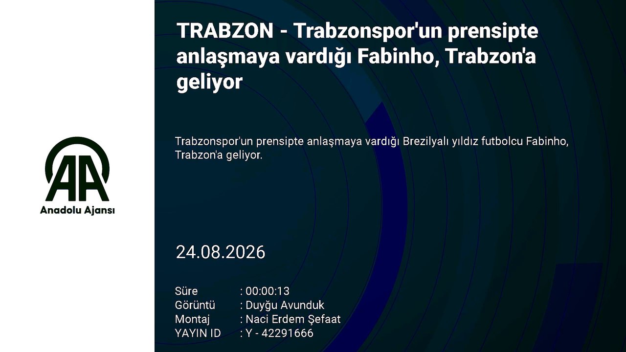 Trabzonspor'un prensipte anlaşmaya vardığı Fabi...