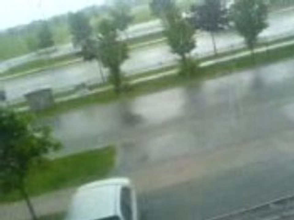 hail and rain