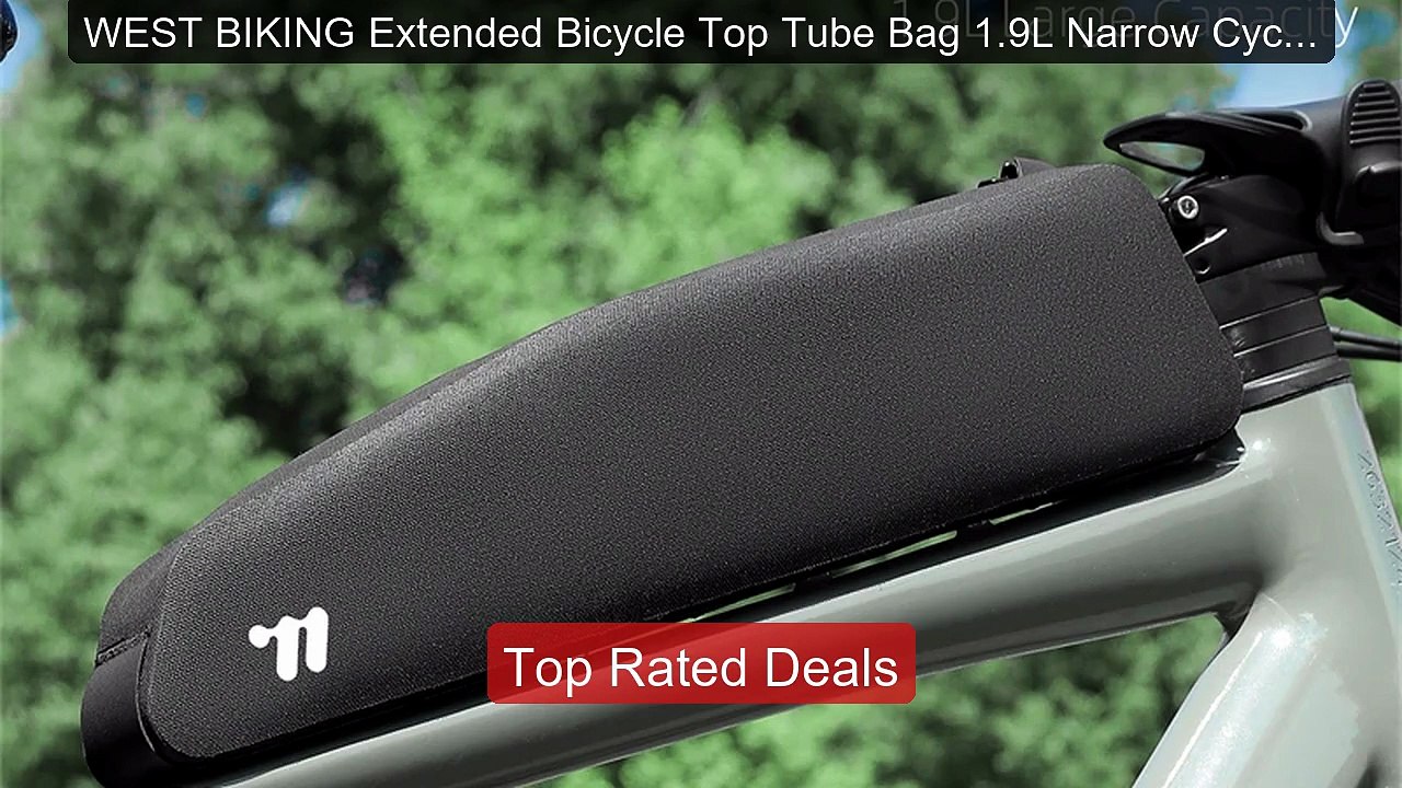 WEST BIKING Extended Bicycle Top Tube Bag 1.9L...