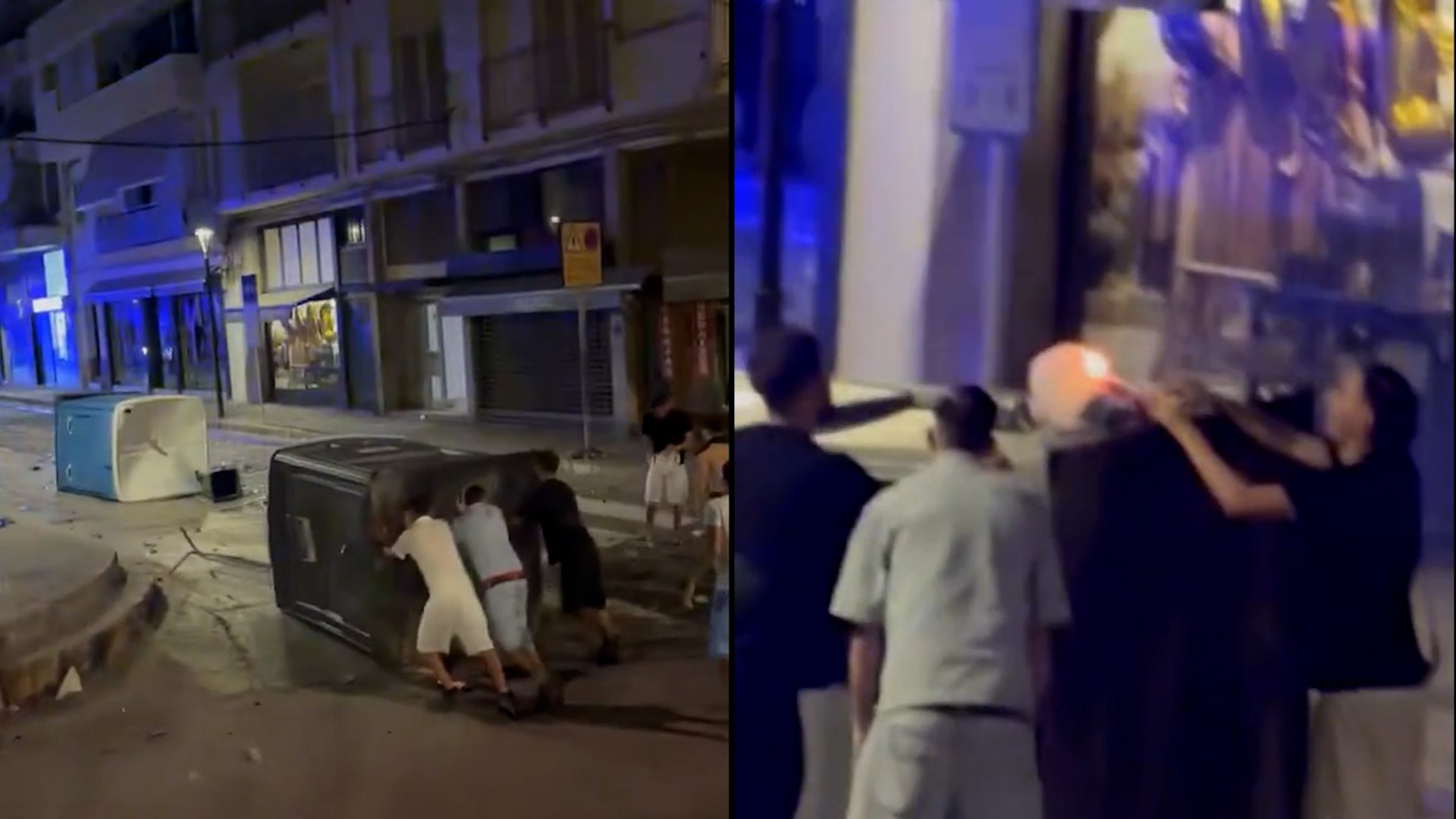 Graves altercados, con ataques a la Policía, durante las fiestas de Sitges (Barcelona)