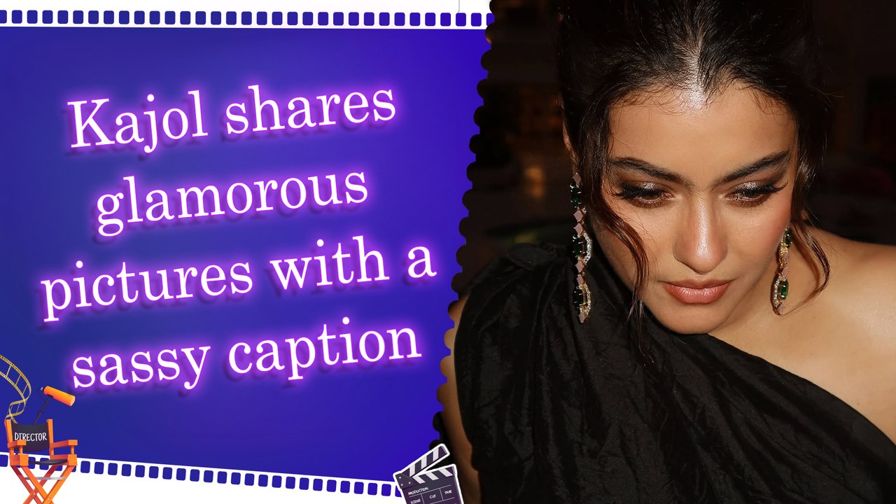 Kajol looks stunning in black as she shares a h...