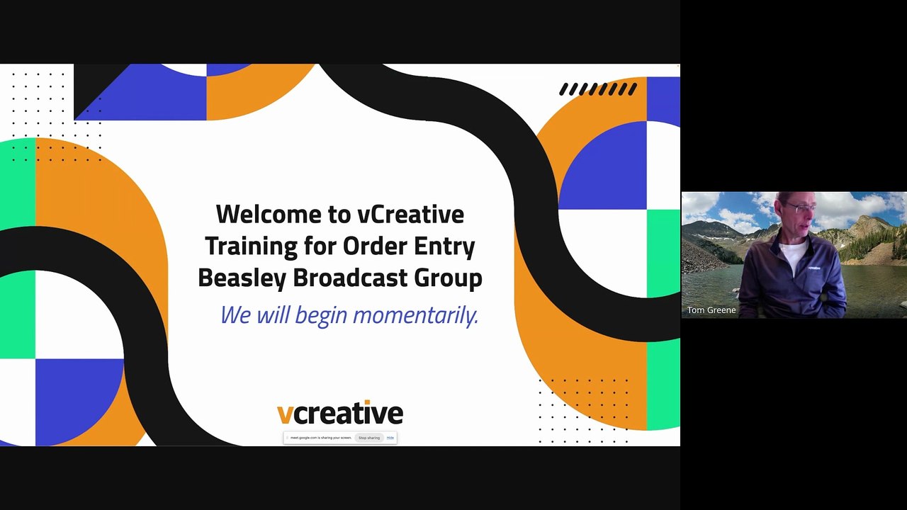 vCreative Order Entry Training