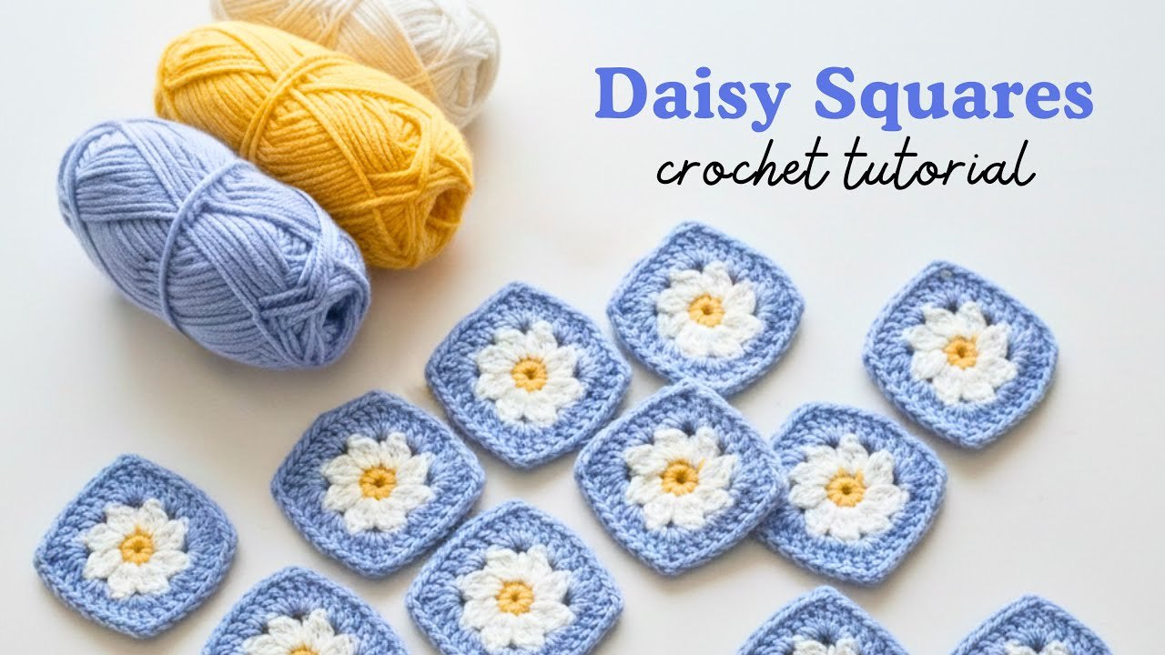 Quick & Easy 🌼DAISY SQUARE🌼 Crochet Tutorial