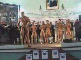 only in Algeria : algerian bodybuilder dancing: