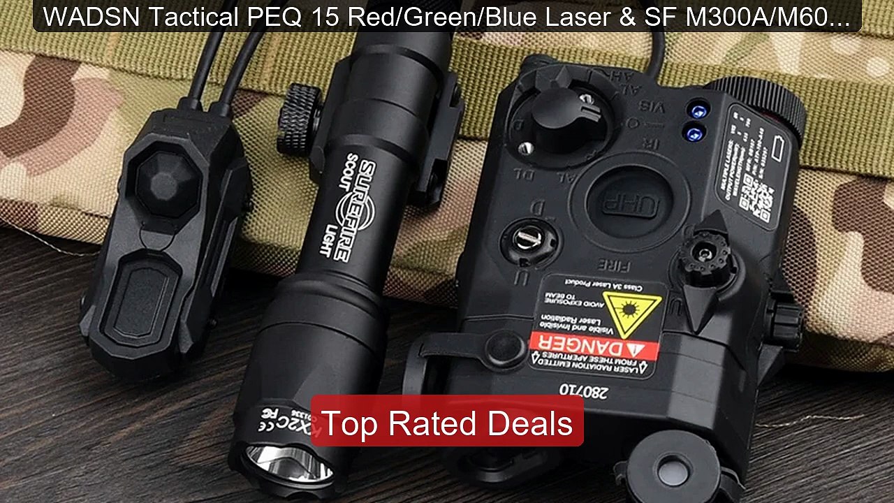 WADSN Tactical PEQ 15 Red/Green/Blue Laser & SF M300A/M600C Fl