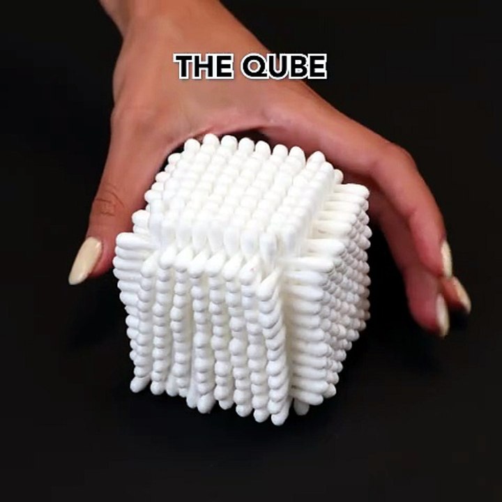 Stacking q-tips into the ultimate cube✨