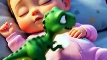 Baby and bear cartoon