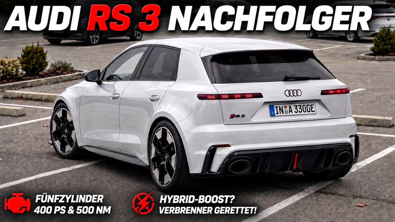 Audi RS 3 Nachfolger: Neue Optik trifft auf 400 PS Fünfzylinder