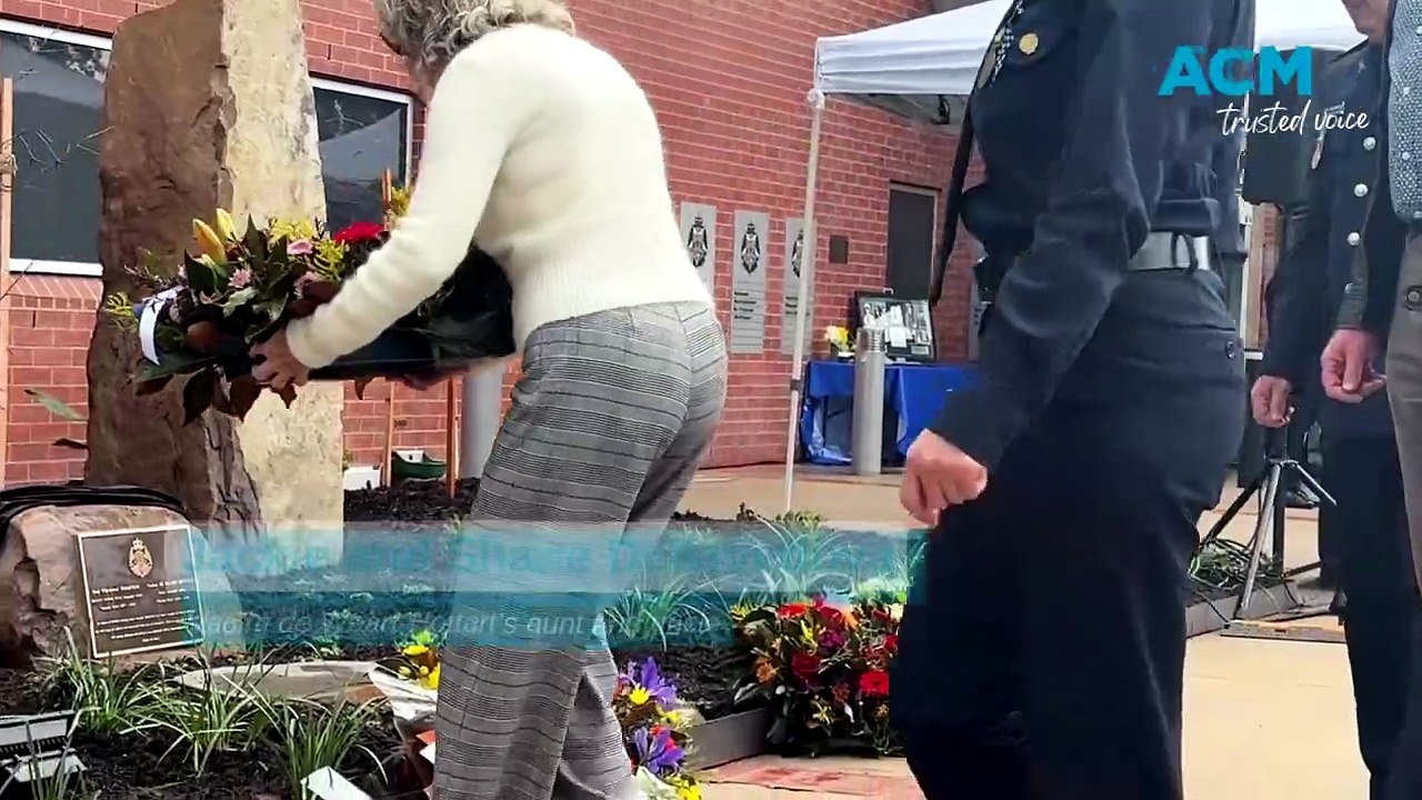 One-year memorial to Victorian police killed at the Porepunkah shooting