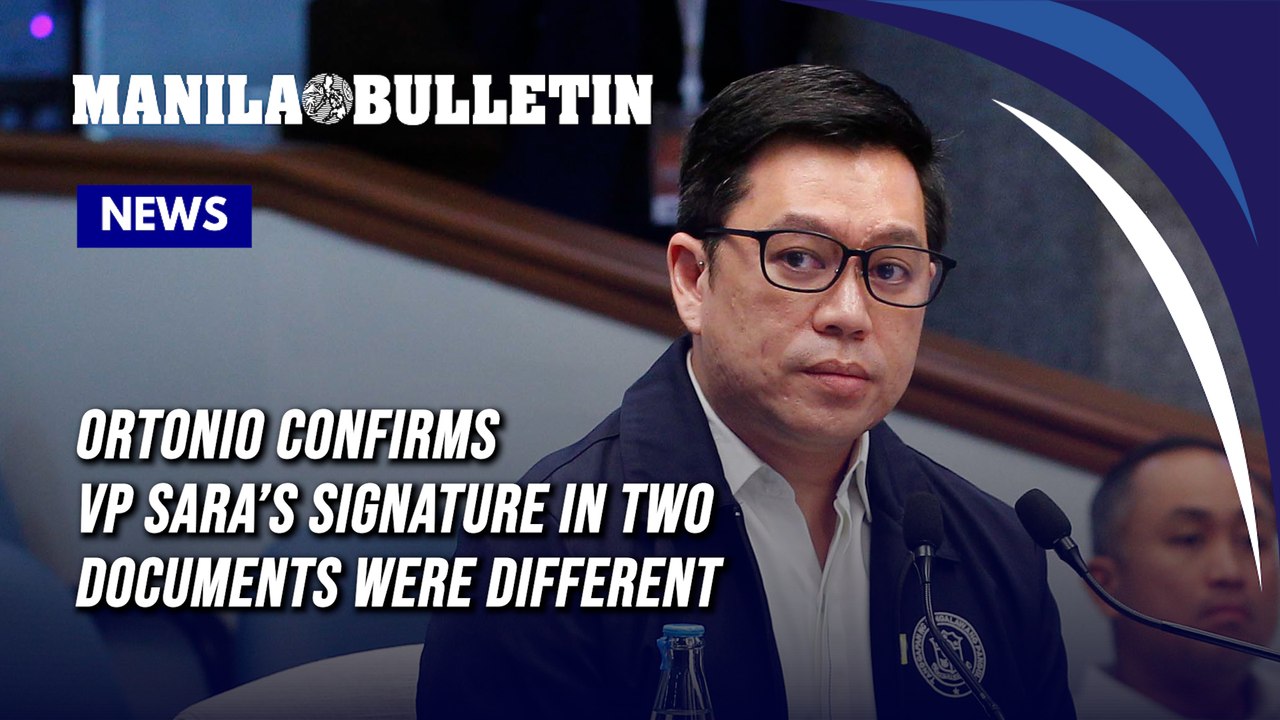 Ortonio confirms VP Duterte's signature in two documents were different