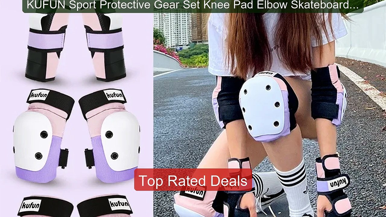 KUFUN Sport Protective Gear Set Knee Pad Elbow...